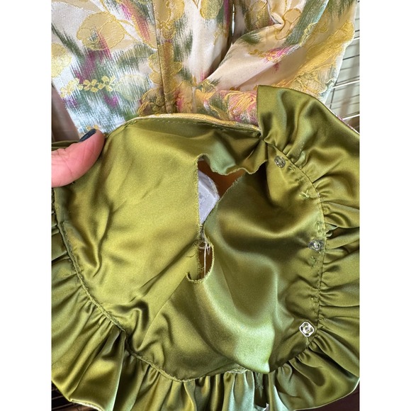 Lorrie Deb San Francisco‎ Floral Brocade Maxi Dress Vintage Modern Size 4 / 6 - Picture 15 of 15